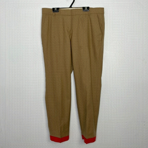 Banana Republic cafe capri contrasting stripes waist wool trousers